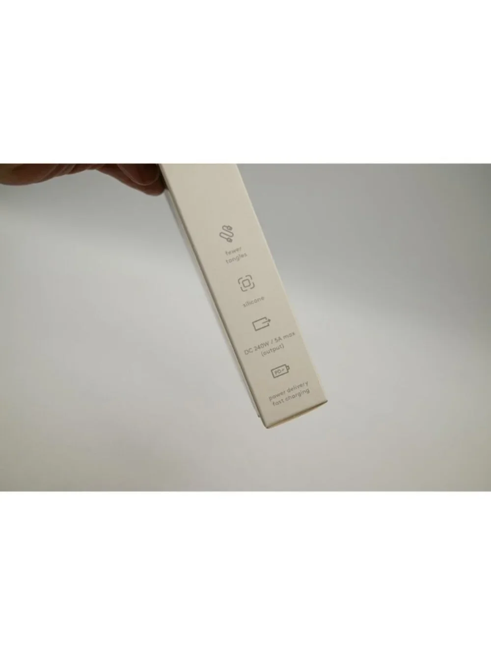 NIB Heyday Soft-Touch Fast Charging Cable Grey 6ft USB C to USB C